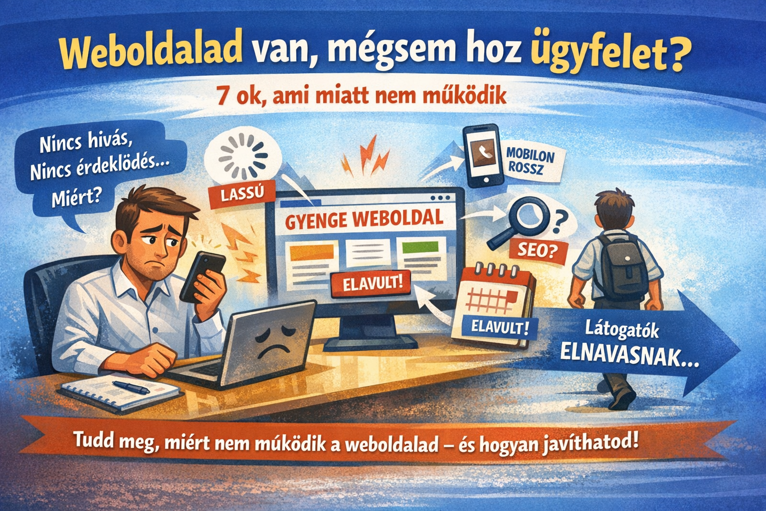 Hét hiba, amiért a weboldal nem hoz ügyfelet